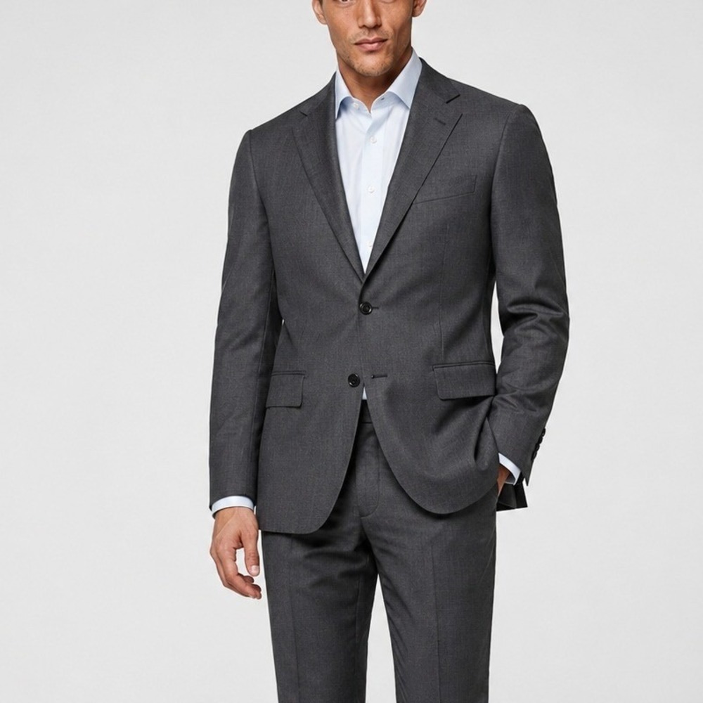 Suitsupply Lazio Suit Jacket Men's 40 L‎ Gray Wool Italian Fabric Tailored Fit
